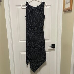 Joseph Ribkoff | Black & White |Sleeveless |Polkadot |Asymmetrical |Dress|Size 6